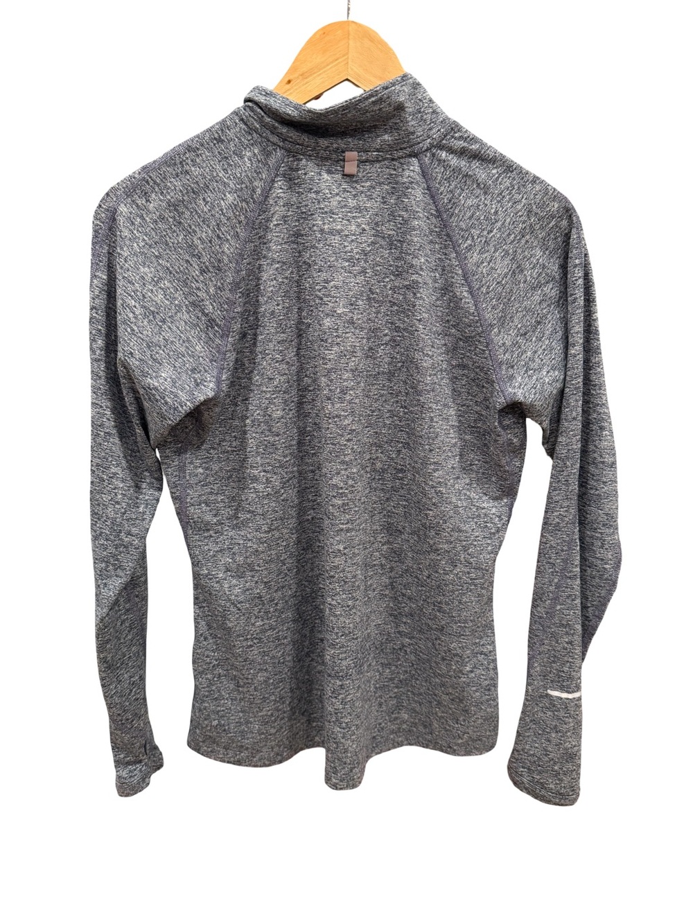 Nike Womens Dri-FIT Element Half-Zip Running Top Grey Heather Pullover Thumbhole - Picture 3 of 5